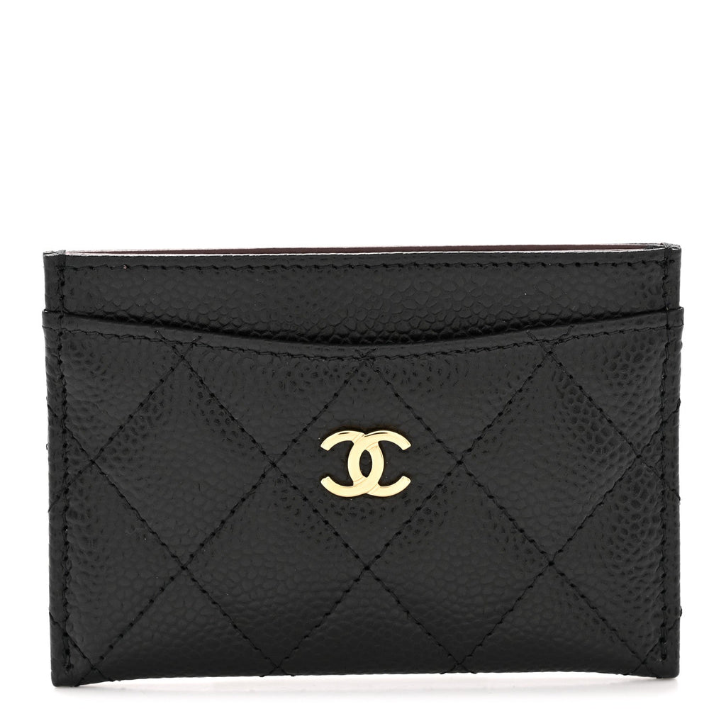 Caviar Quilted  Holder Black