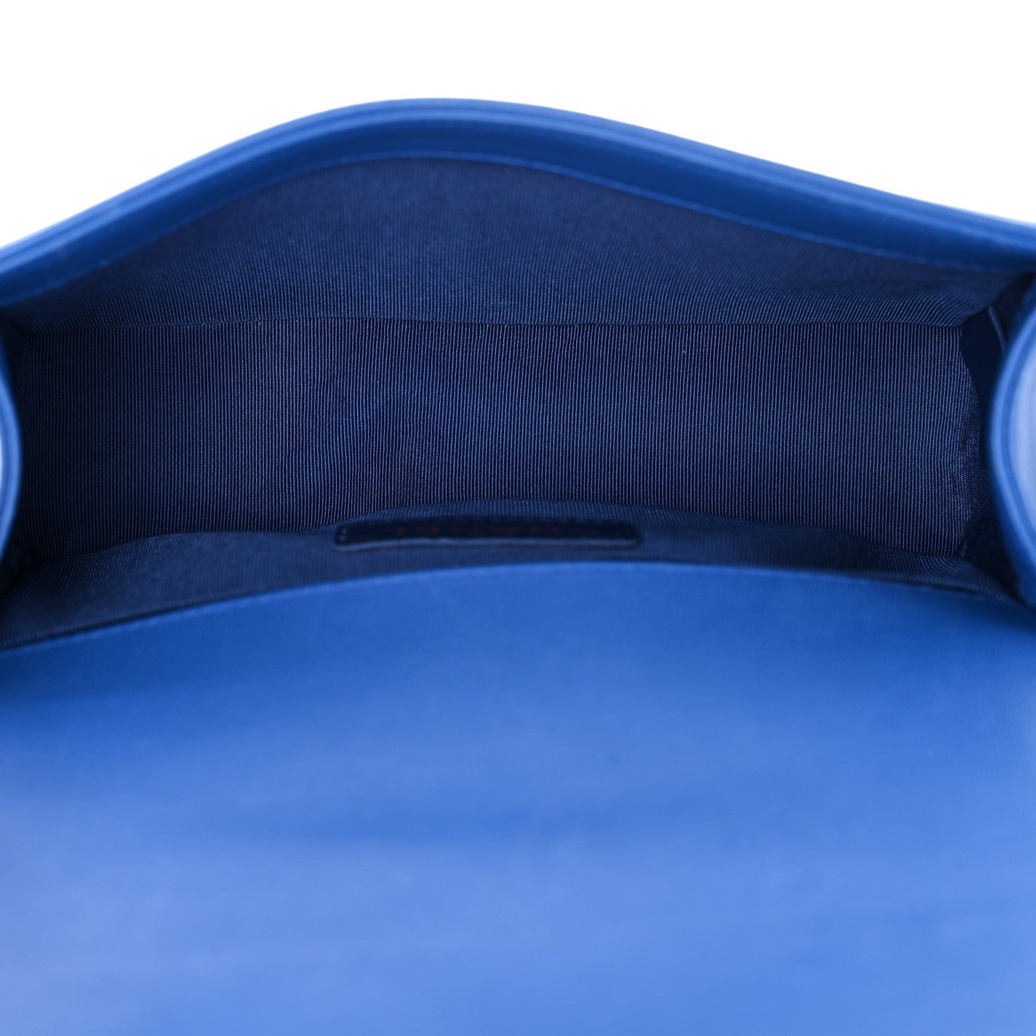 Lambskin Quilted Small Boy Flap Blue
