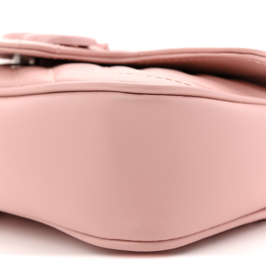 Calfskin Matelasse Monochrome GG Marmont Chain Belt Bag Perfect Pink
