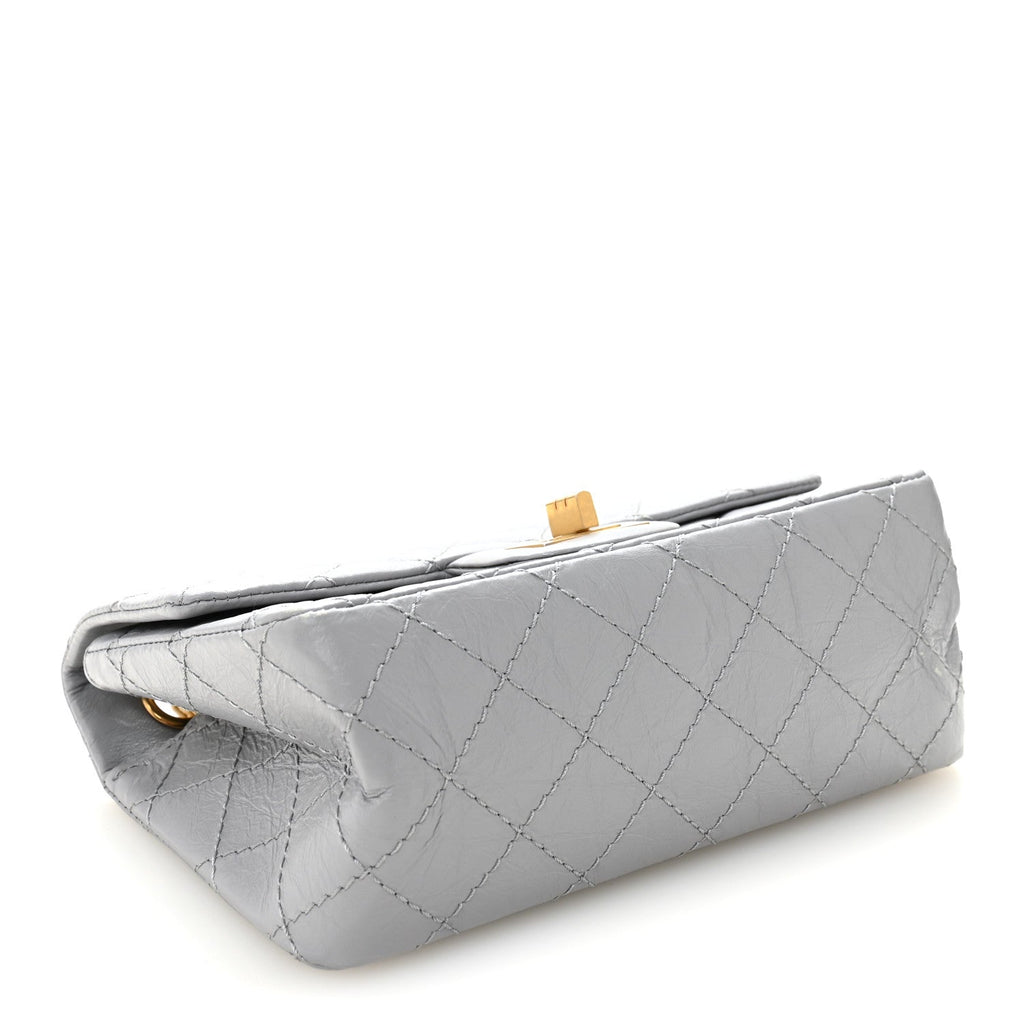 Aged Calfskin Quilted 2.55 Reissue Mini Flap Grey