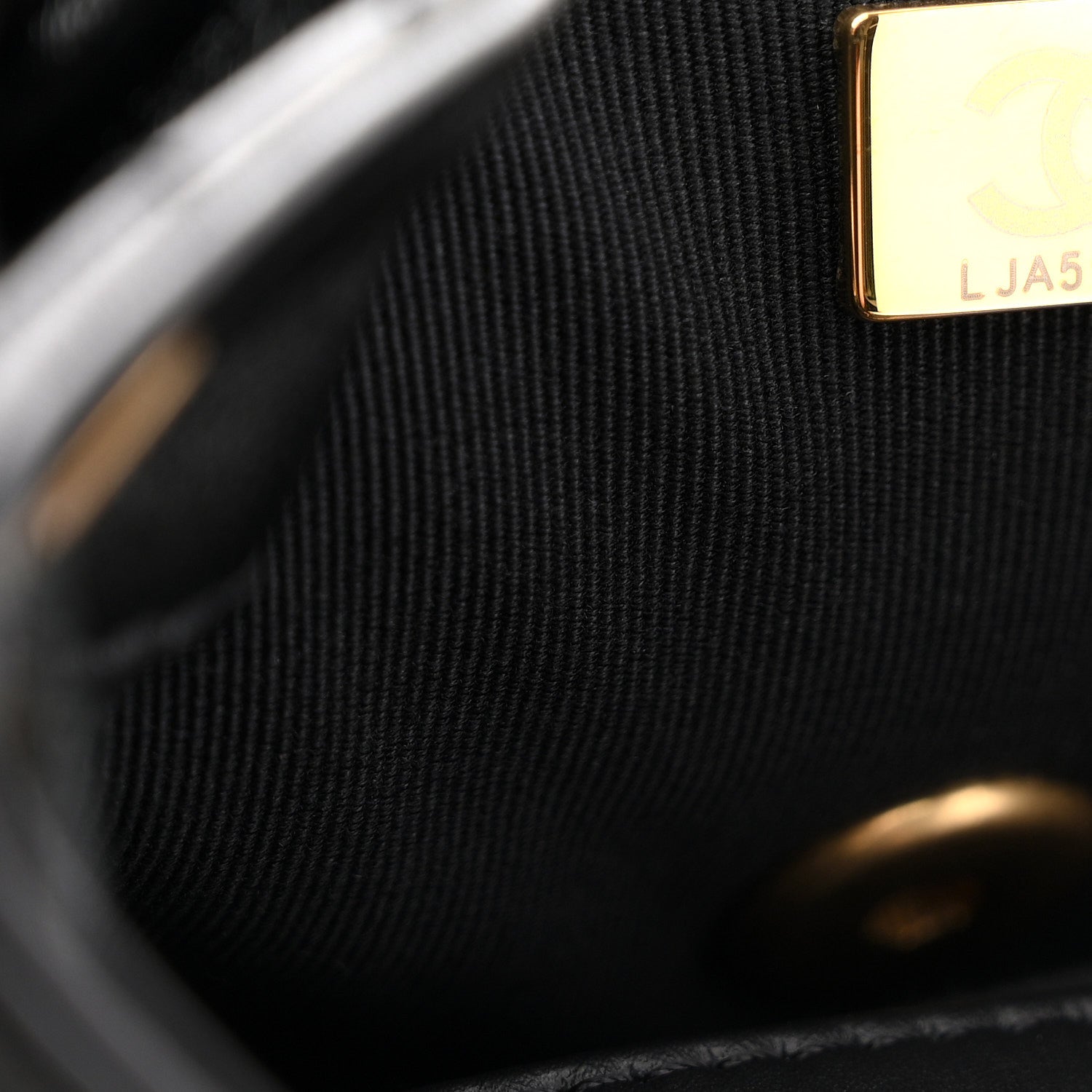 Lambskin Quilted Logo Mini Backpack Black