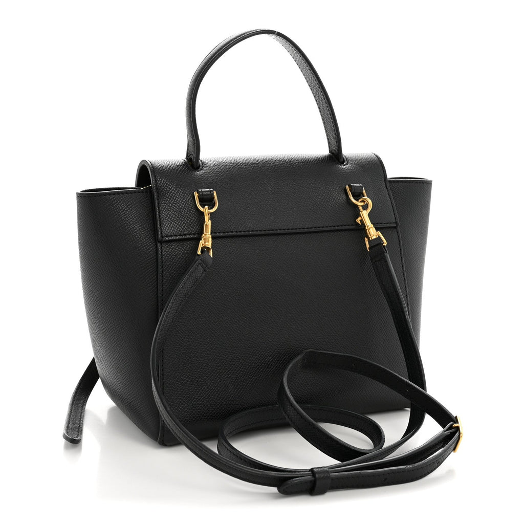 Grained Calfskin Nano Belt Bag Black