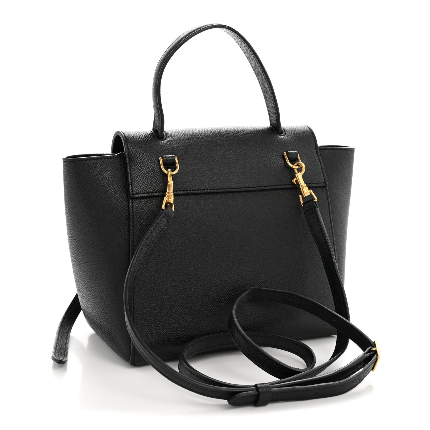 Grained Calfskin Nano Belt Bag Black