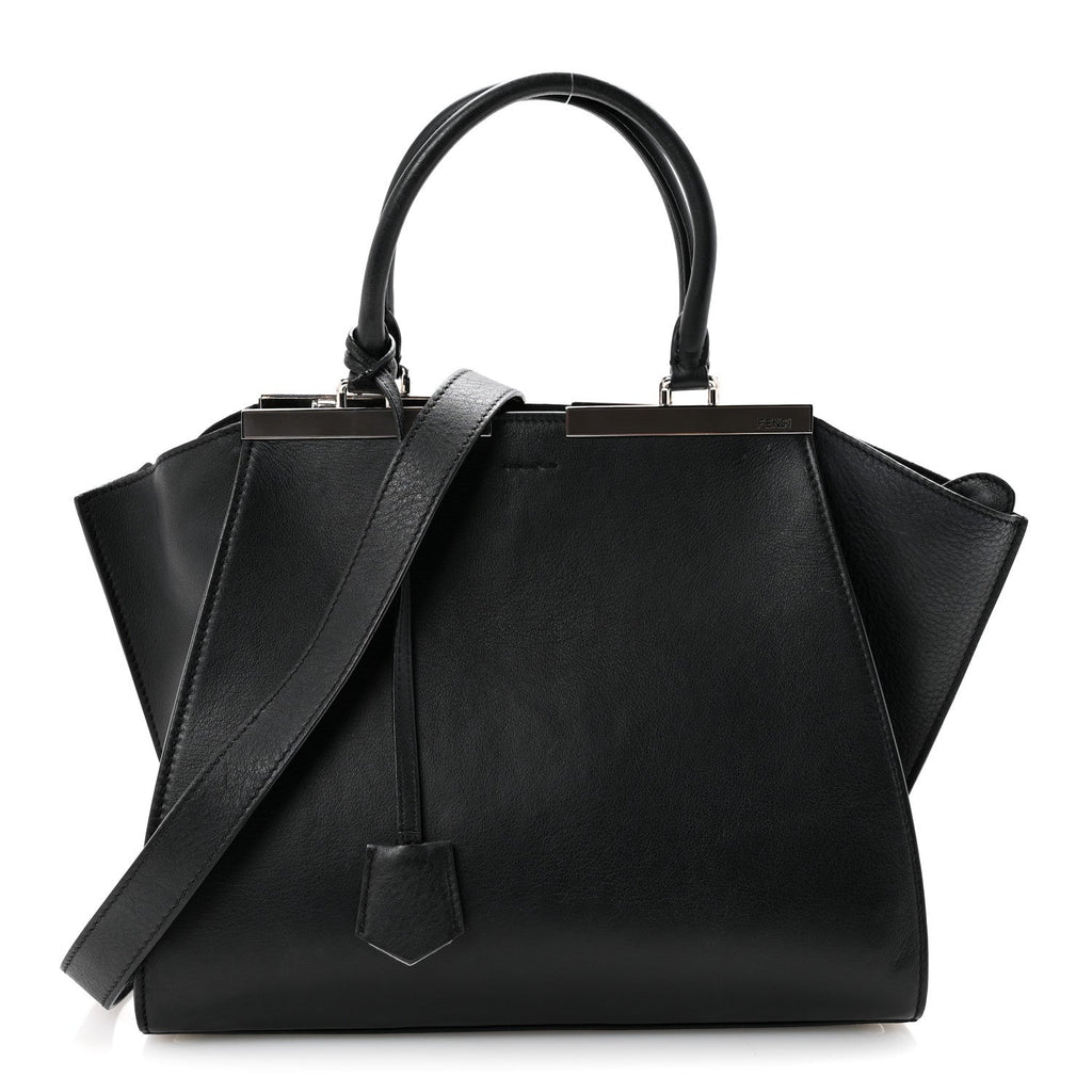 Vitello Dolce Shiny Nappa Petite 3Jours Tote Black