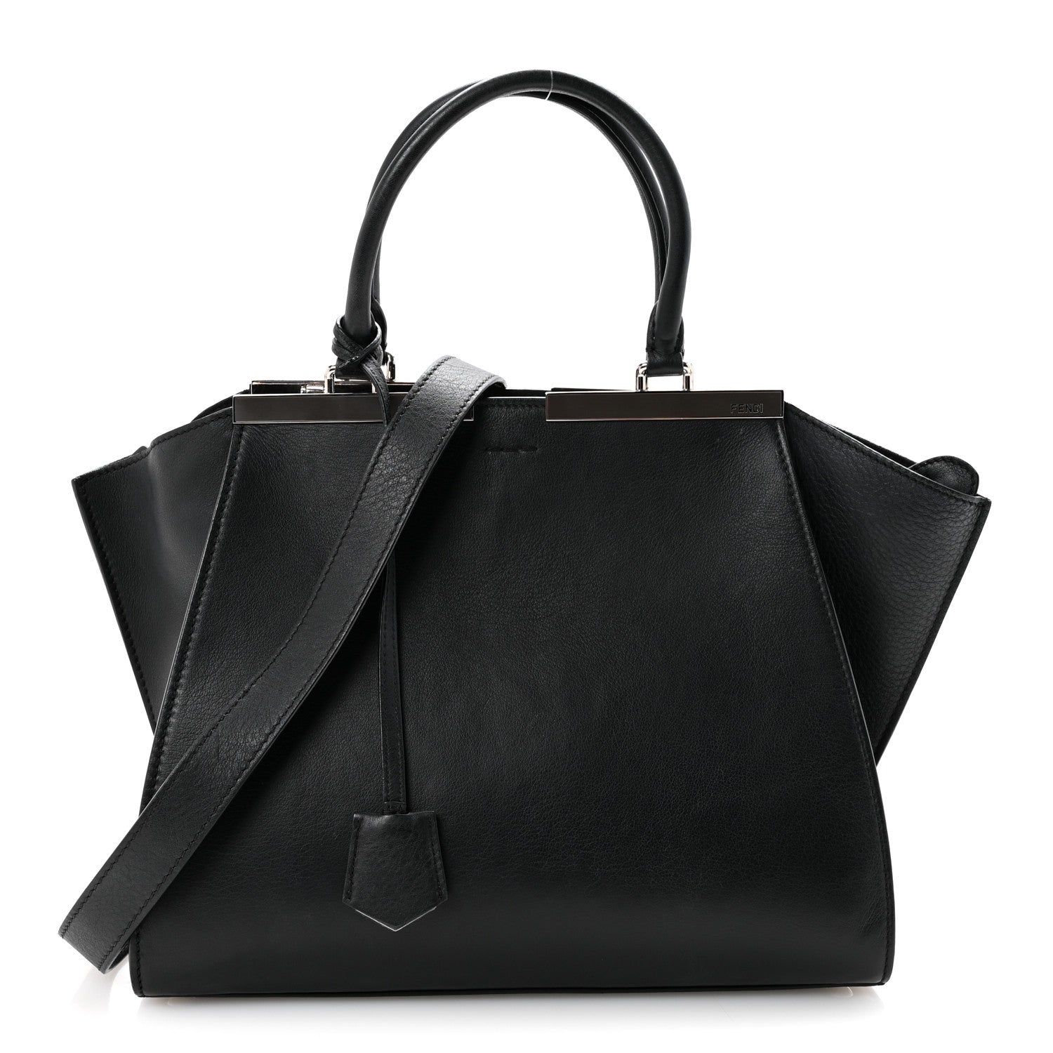 Vitello Dolce Shiny Nappa Petite 3Jours Tote Black
