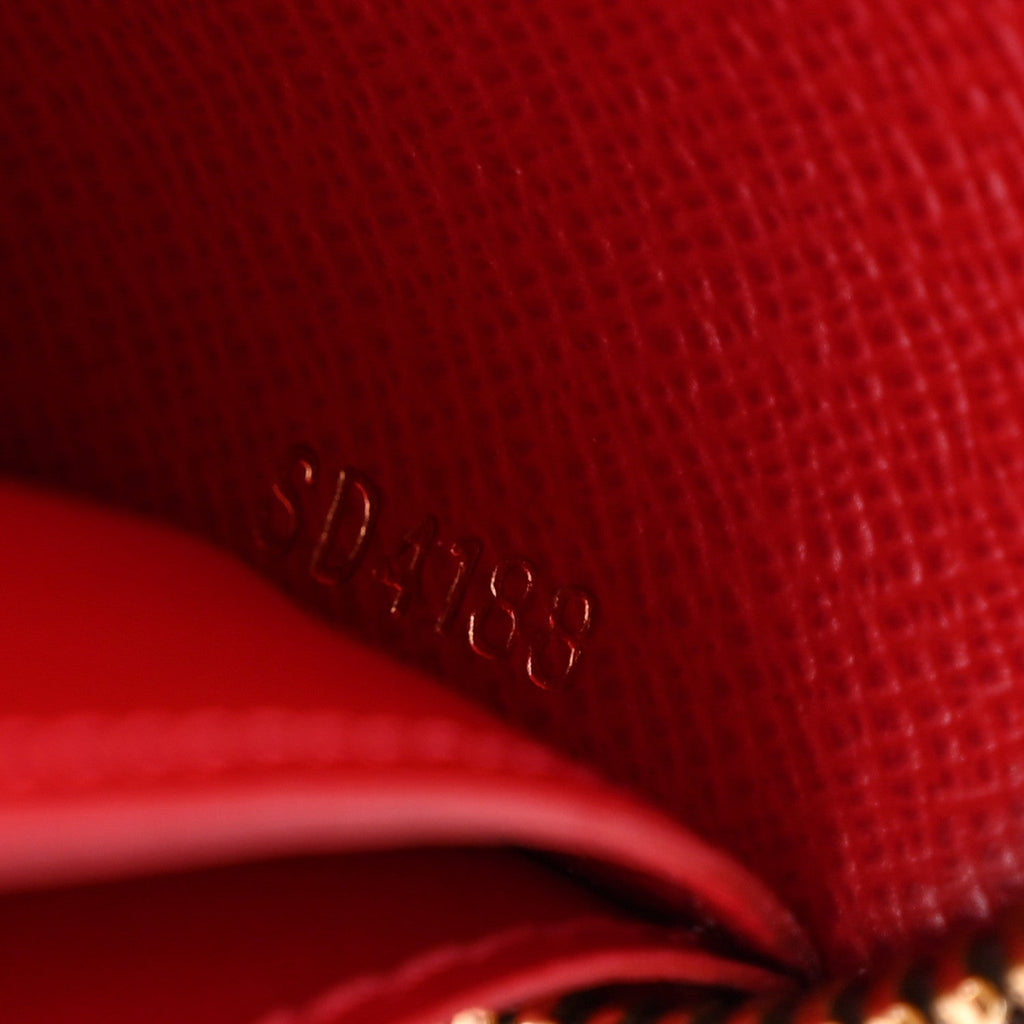 Damier Ebene Clemence Wallet Cherry