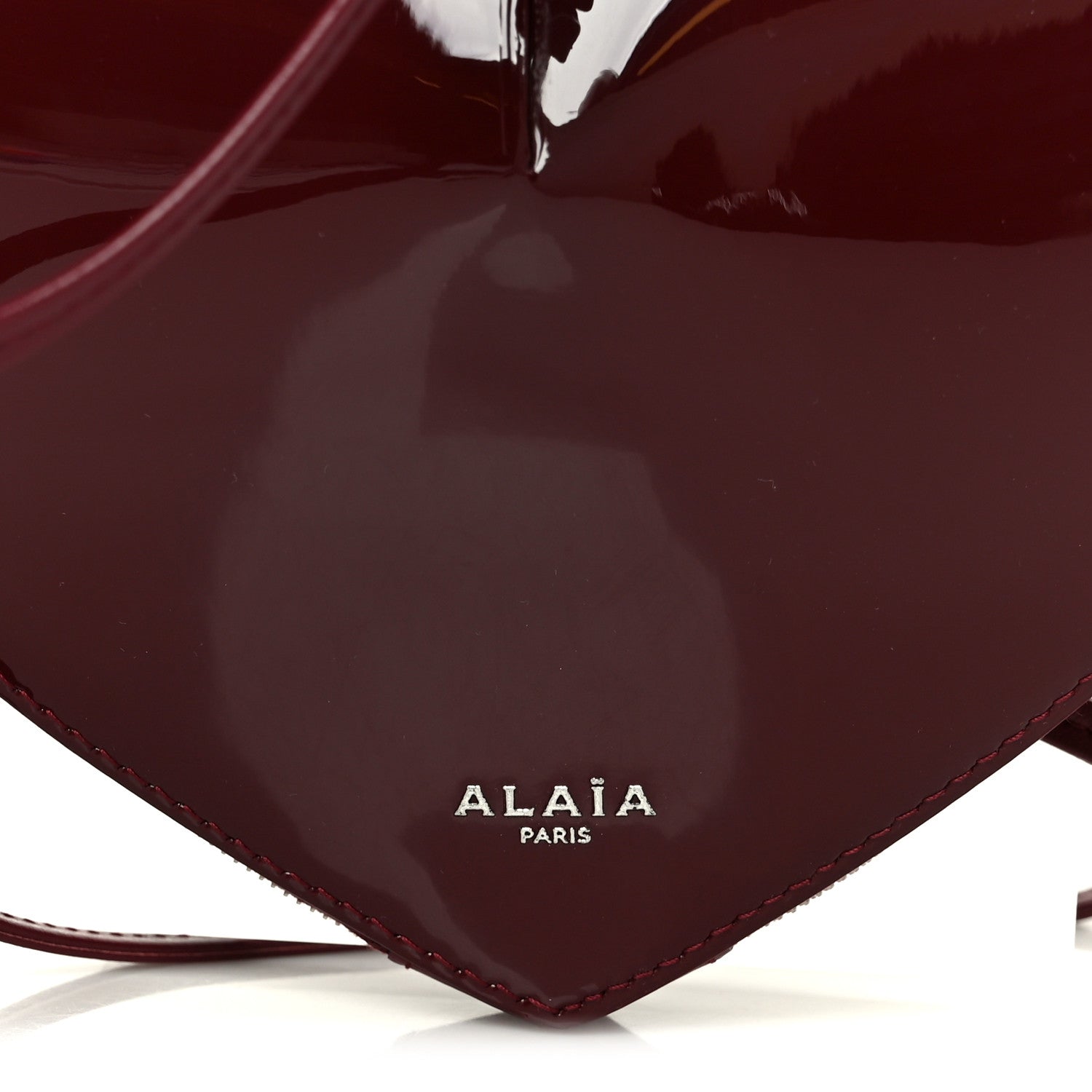 Patent Calfskin Le Coeur Bag Garnet Red