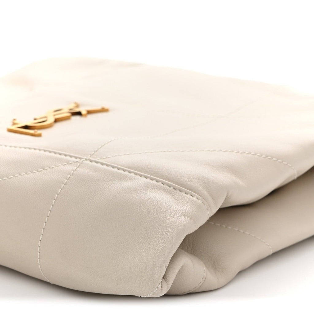 Lambskin Matelasse Monogram Medium Jamie 4.3 Pochon Crema Soft