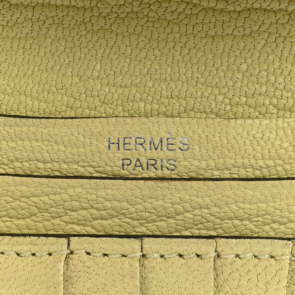 Chevre Mysore Bearn  Holder Wallet Jaune Bourgeon