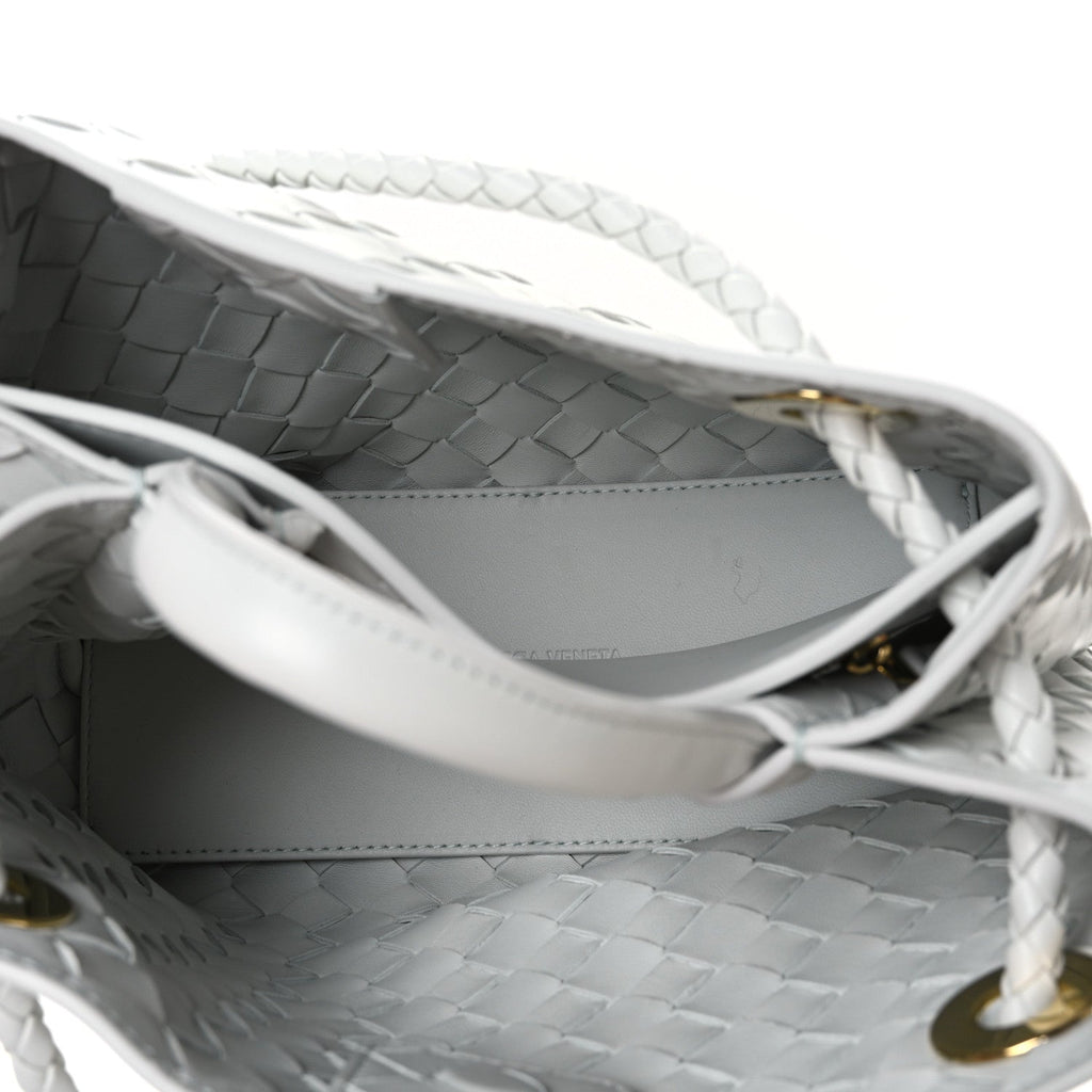 Nappa Intrecciato Small Andiamo Shoulder Bag Hoarfrost