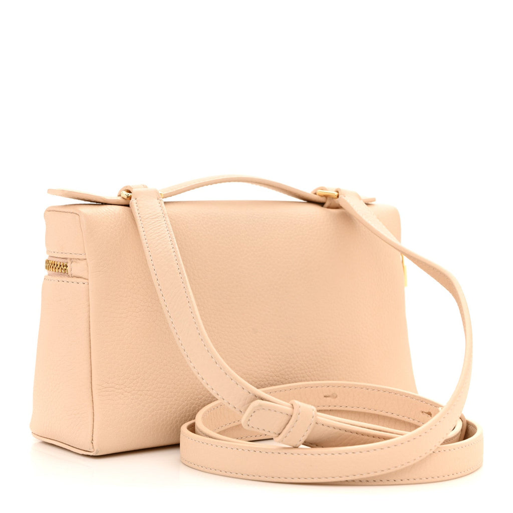 Grained Calfskin L19 Extra Pocket Pouch Creamed Honey