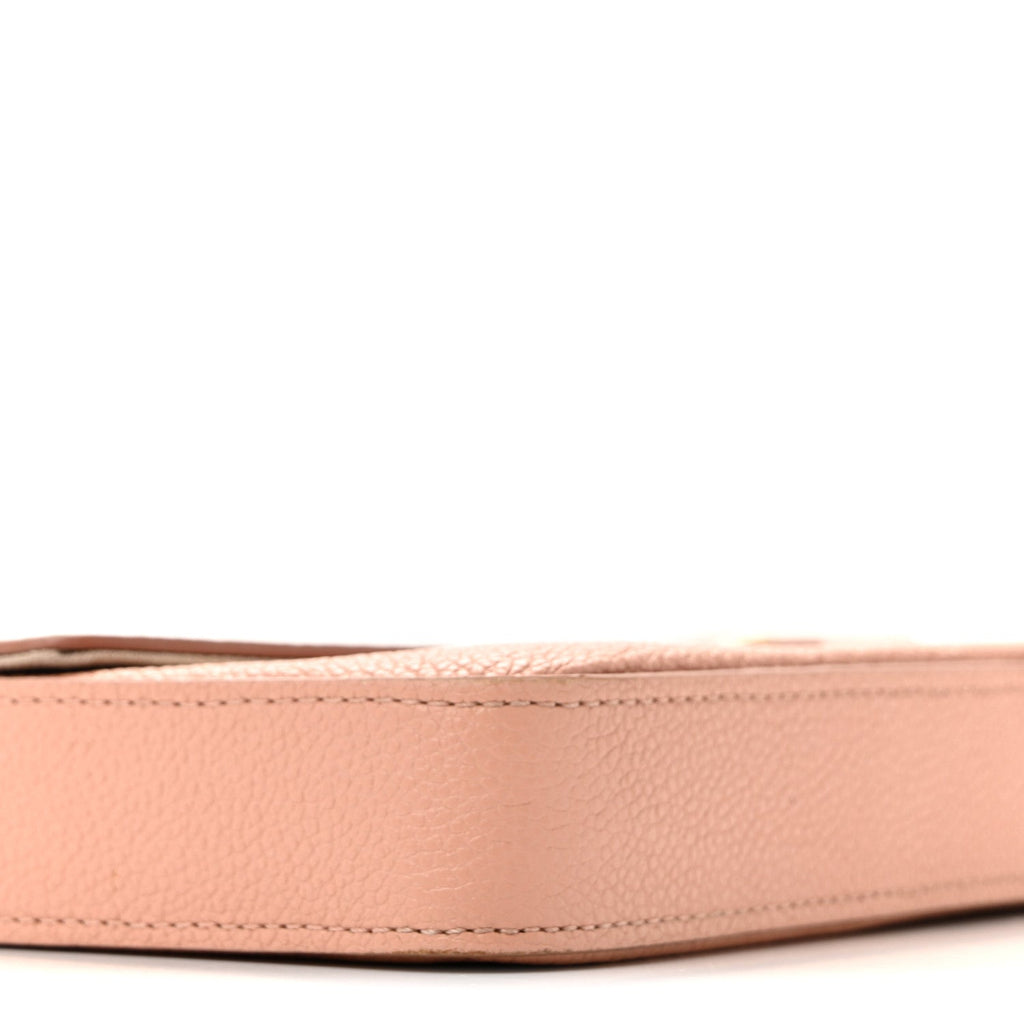 Empreinte Monogram Giant Felicie Pochette Chain Wallet Rose Trianon Creme
