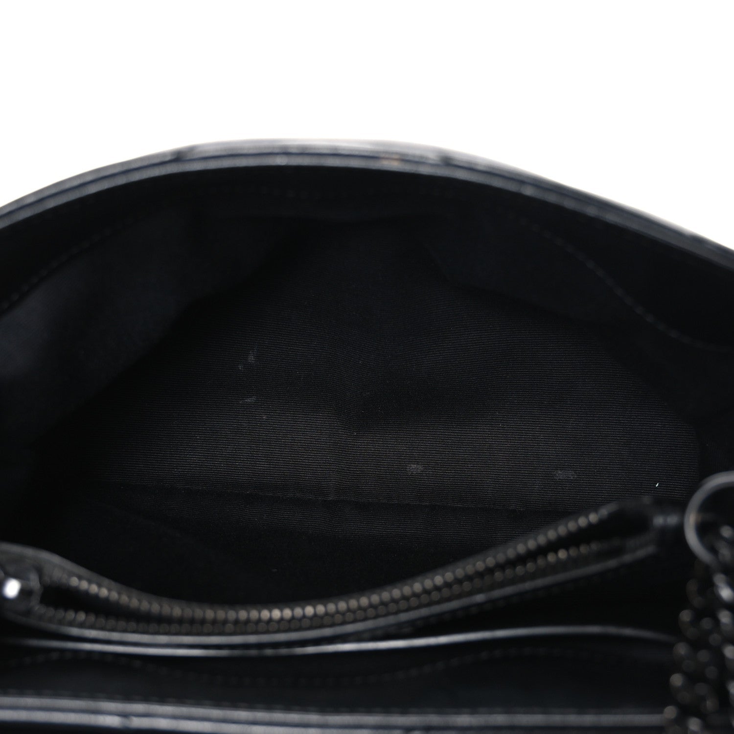 Calfskin Y Quilted Monogram Monochrome Small Loulou Chain Satchel Black