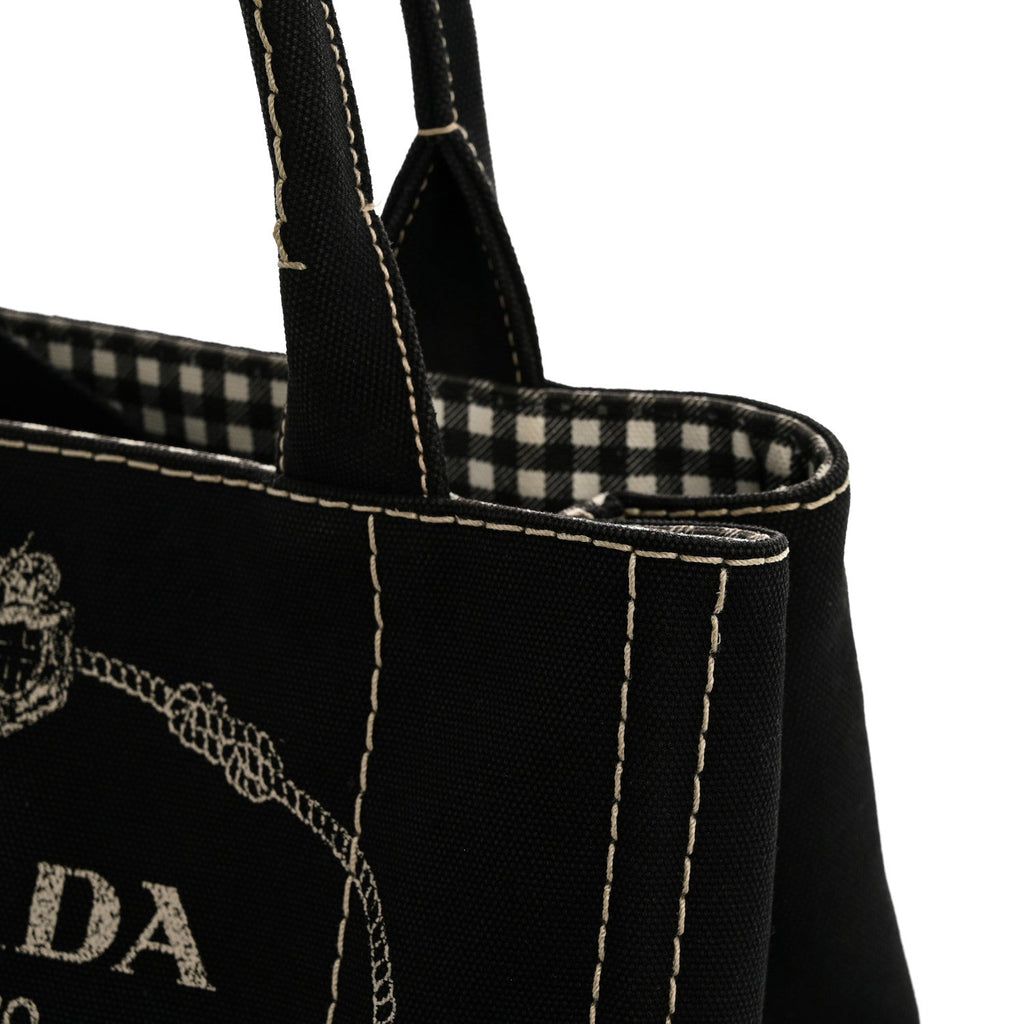 Canapa Small Logo Tote Black Talco