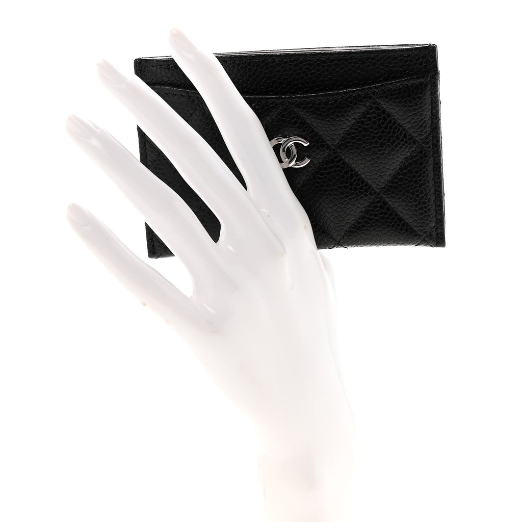 Caviar Quilted  Holder Black