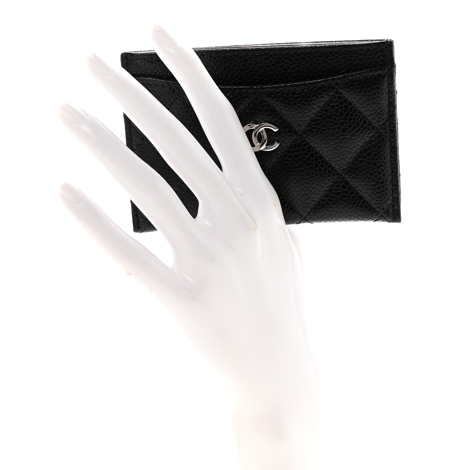 Caviar Quilted  Holder Black