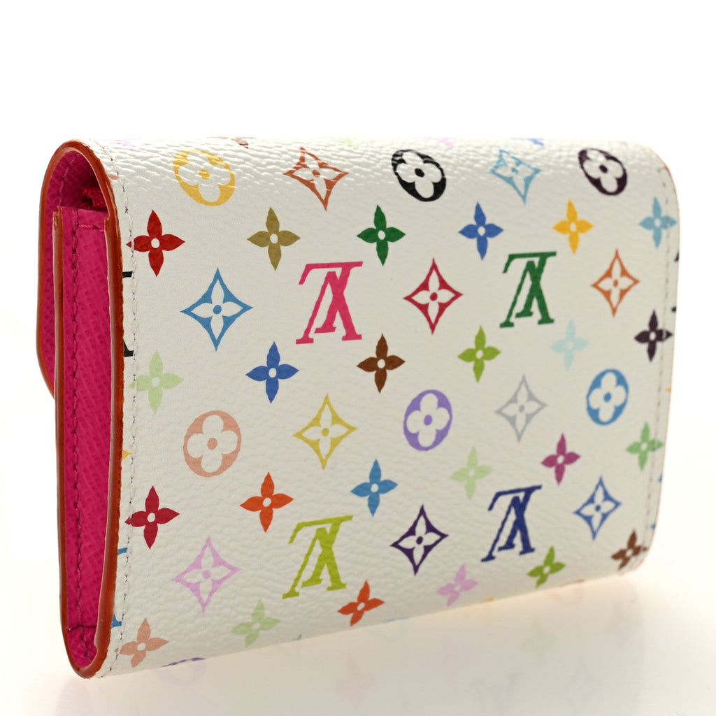 LV X TM Monogram Multicolor Rosalie Coin Purse White Kawaii Pink