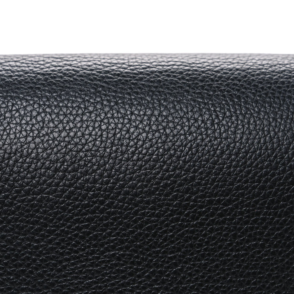 Grainy Calfskin Vintage Check Note Crossbody Bag Black