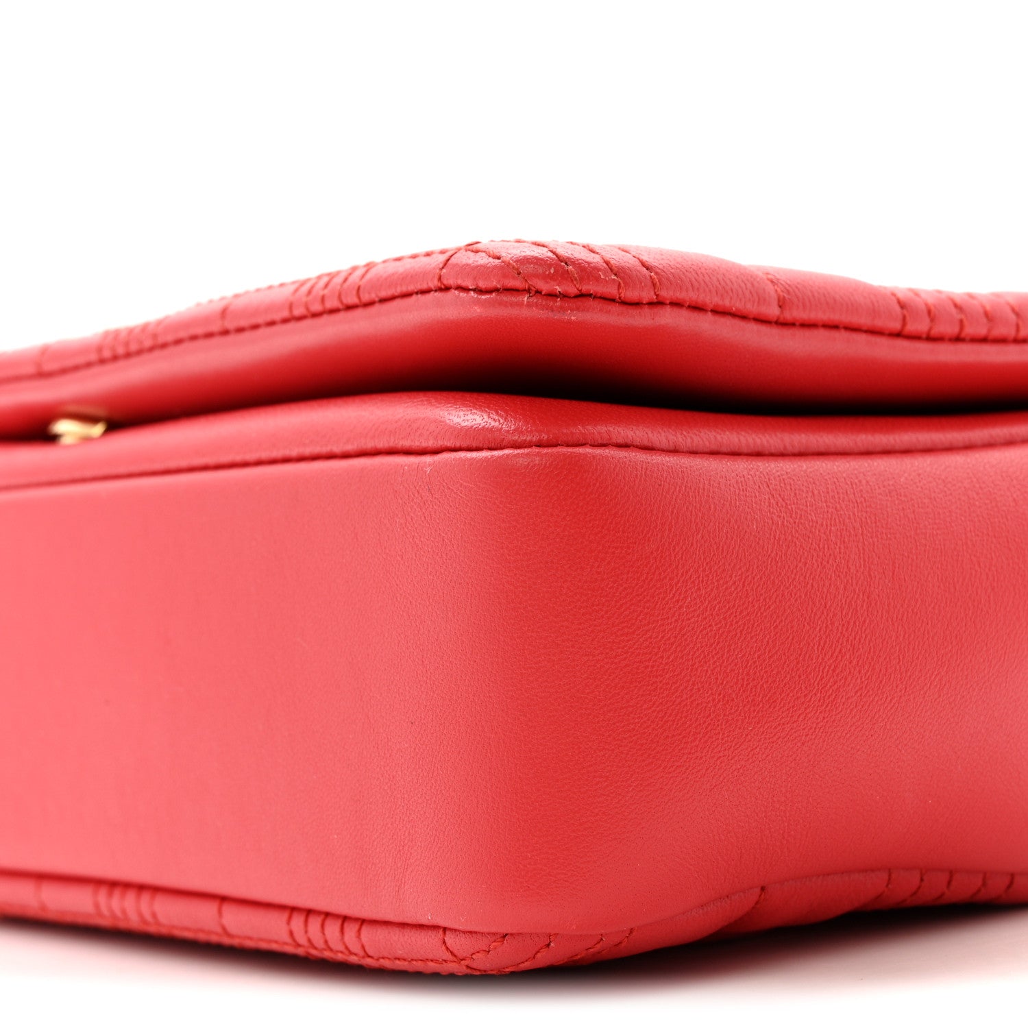 Lambskin Quilted Small Lola Bag Bright Red