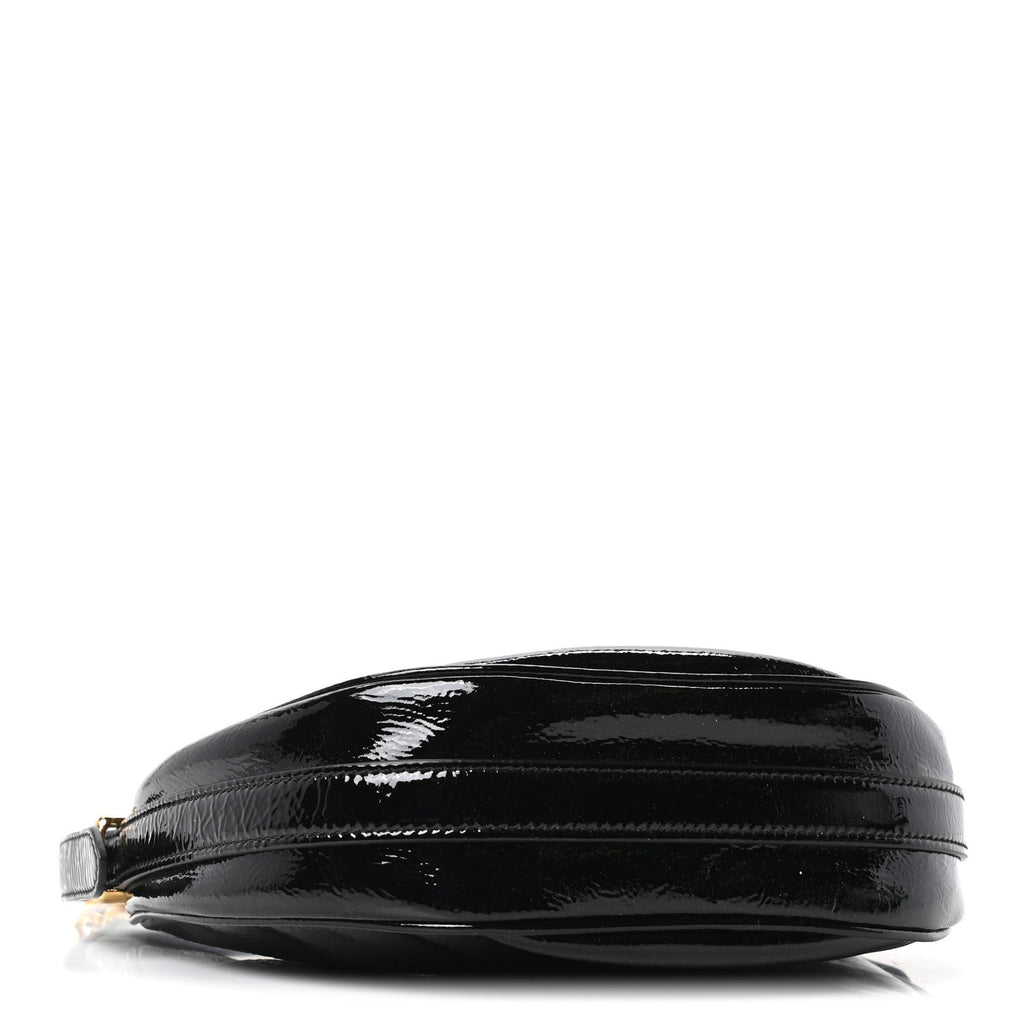 Patent Naplak Arque Shoulder Bag Black