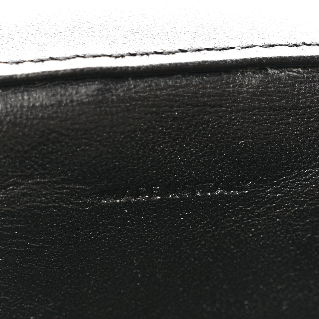 Patent Calfskin Triomphe Mini Vanity Case Black