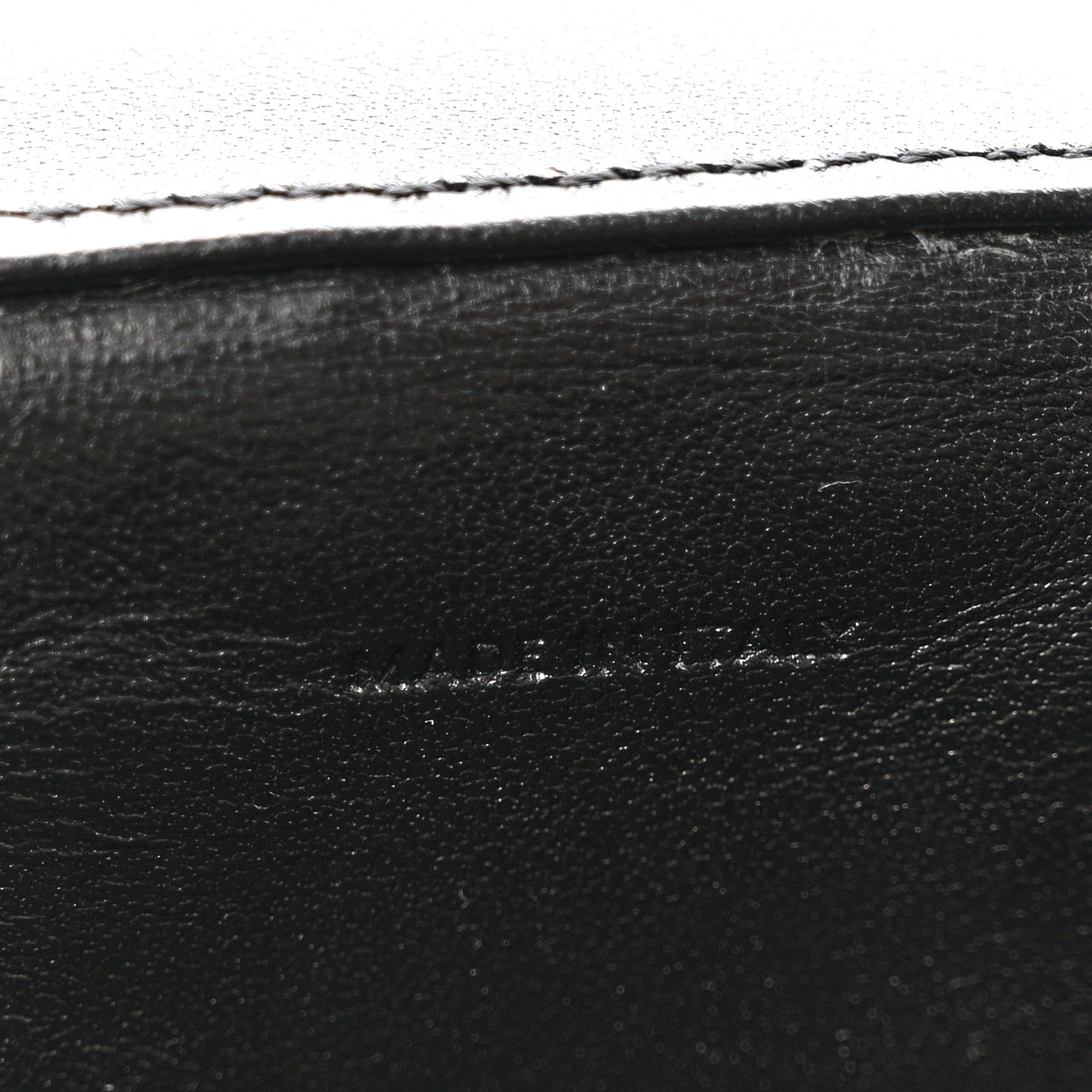 Patent Calfskin Triomphe Mini Vanity Case Black
