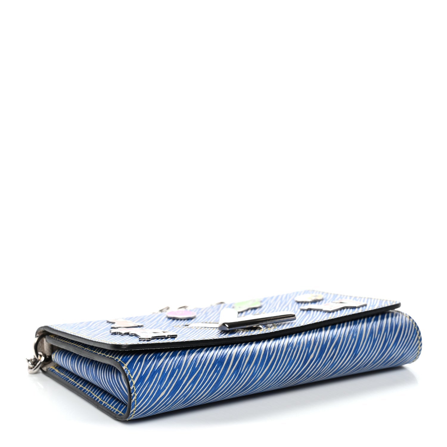 Epi Pins Twist Chain Wallet Denim Light