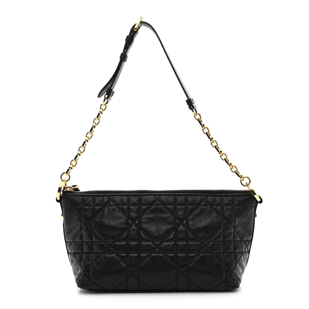 Lambskin Macrocannage DiorStar Hobo Bag Black