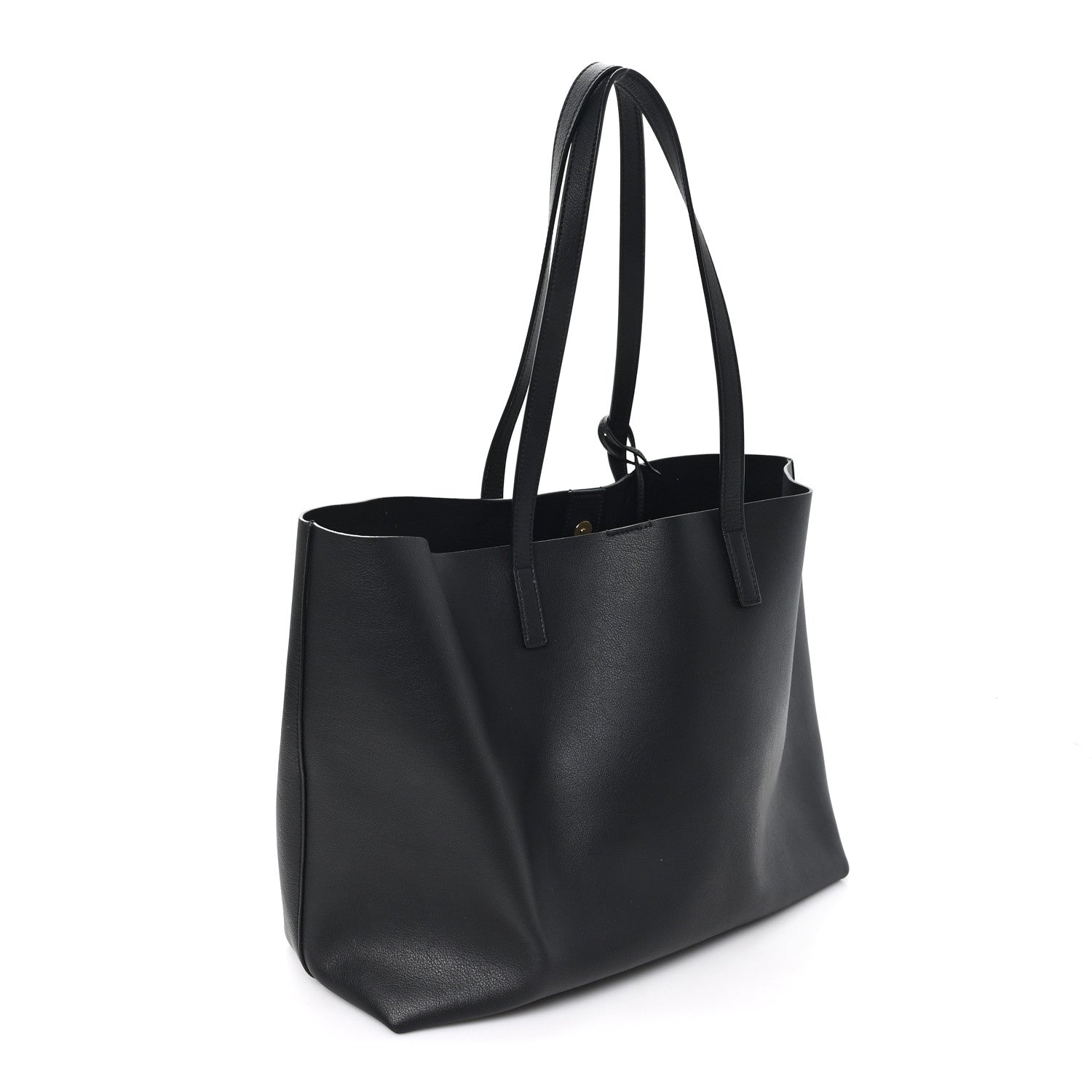 Calfskin Large Shopping Tote Black