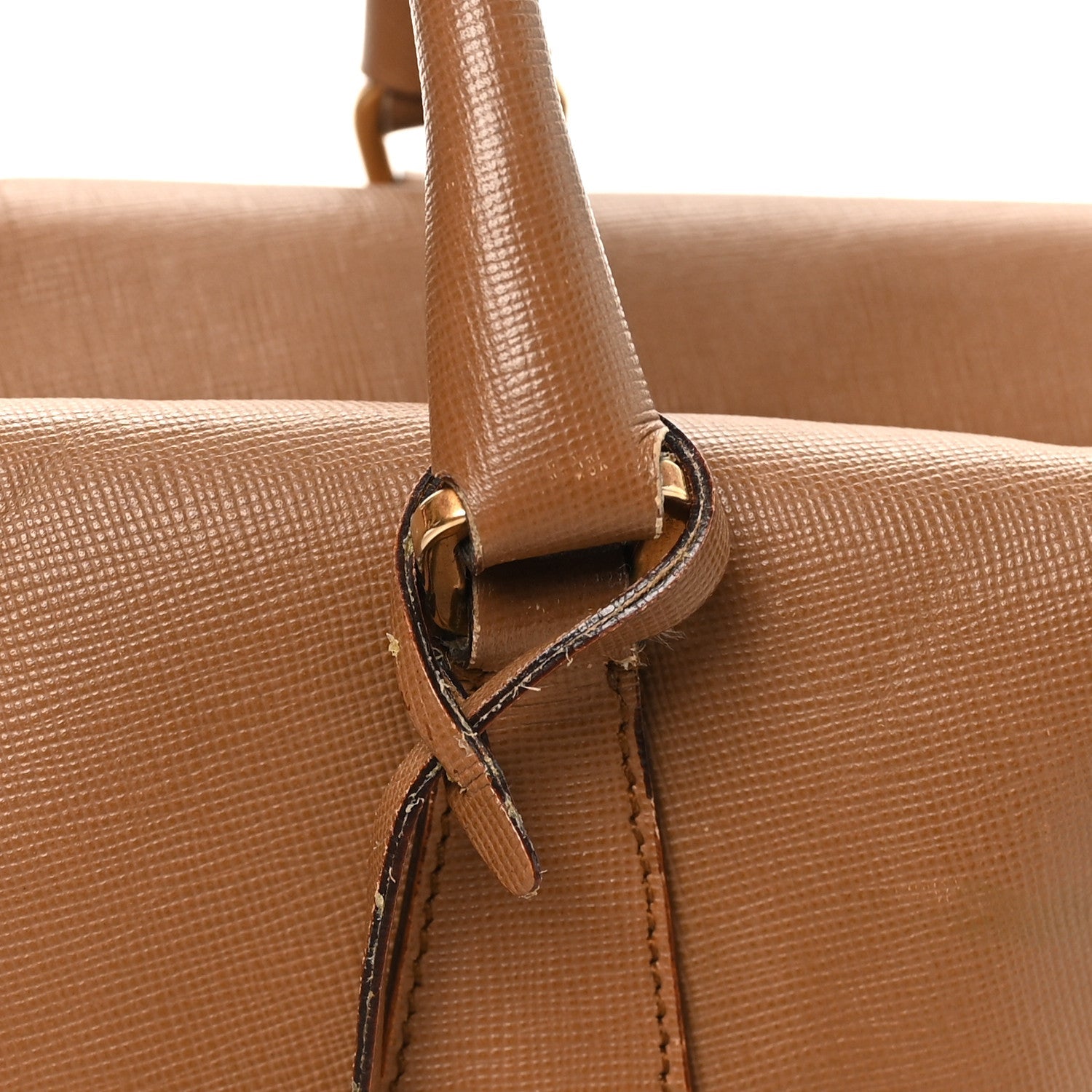 Saffiano Rectangular Shoulder Bag Brown