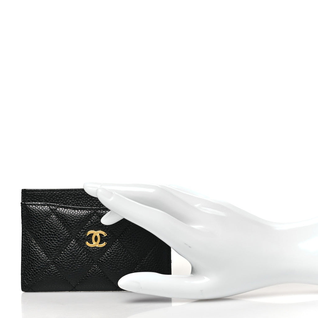 Caviar Quilted  Holder Black