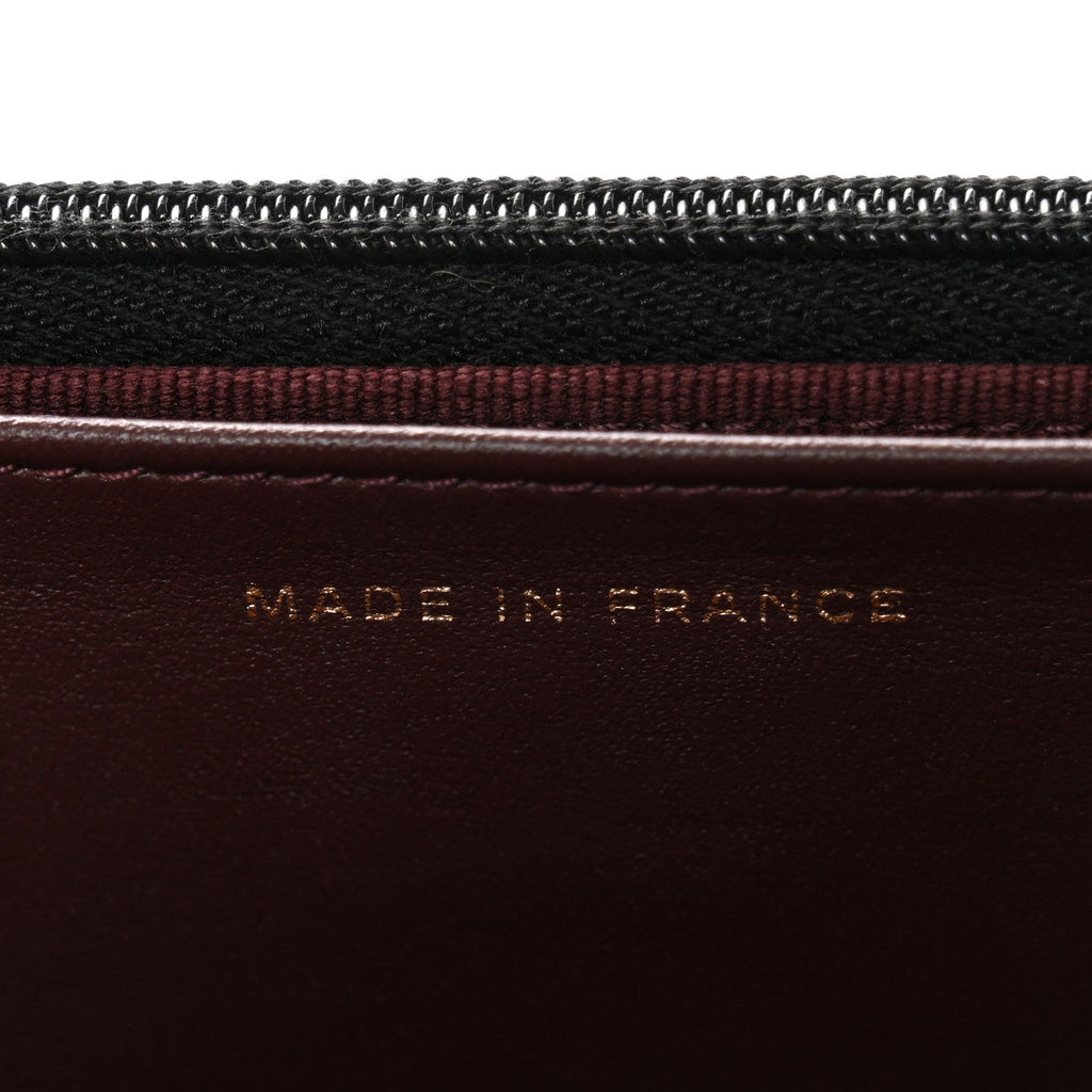 Caviar Quilted CC Turnlock Wallet On Chain WOC Black