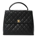 Caviar Quilted Jumbo Kelly Flap Black