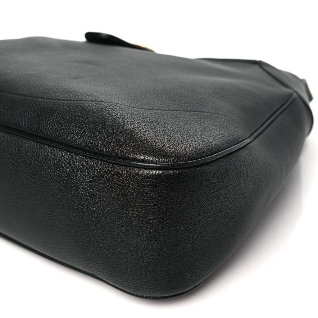 Goatskin Large Aphrodite Shoulder Bag Black
