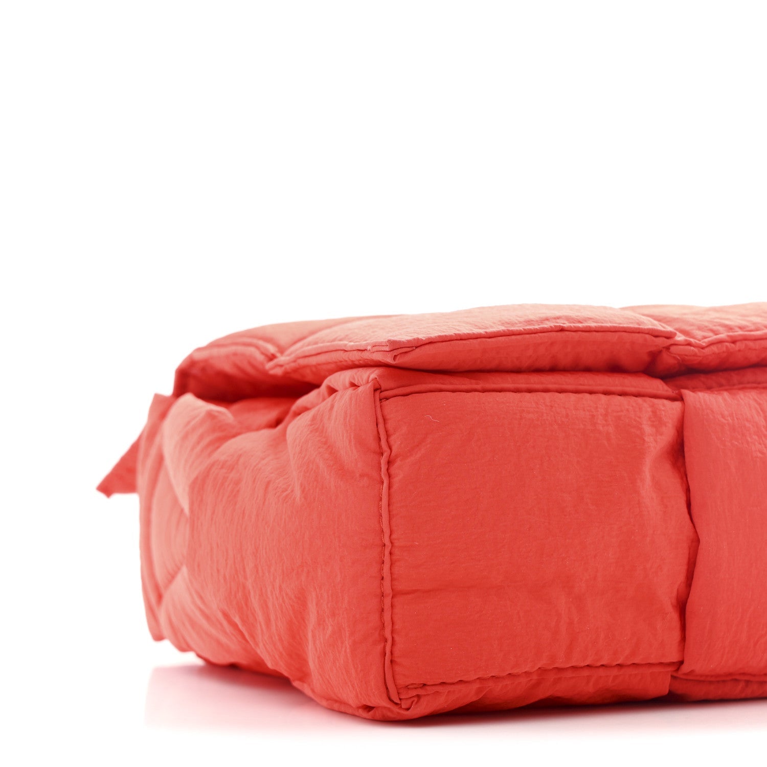 Nylon Intrecciato Padded Tech Cassette Bag Red