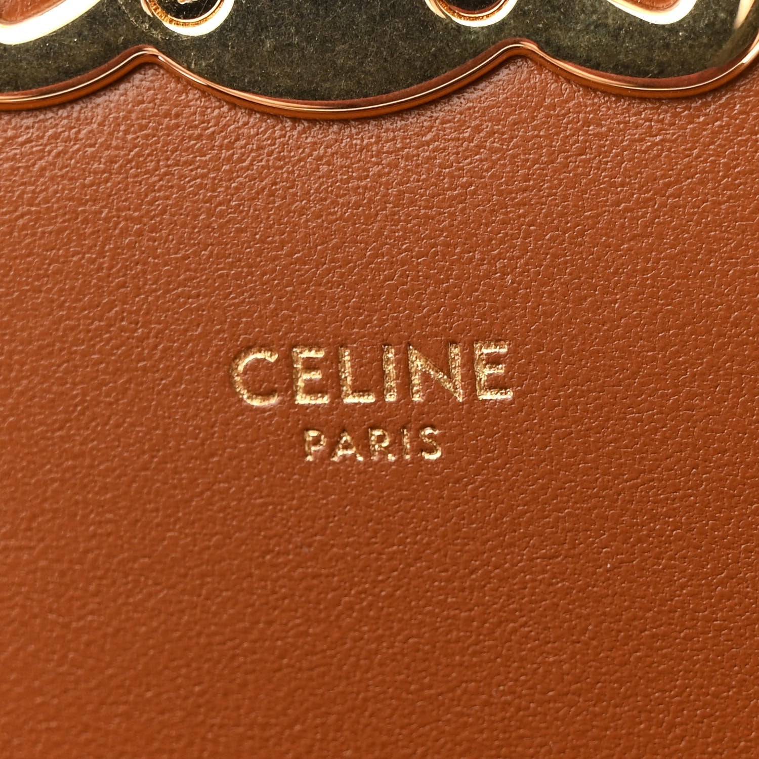 Triomphe Canvas Calfskin Enveloppe Bag Tan