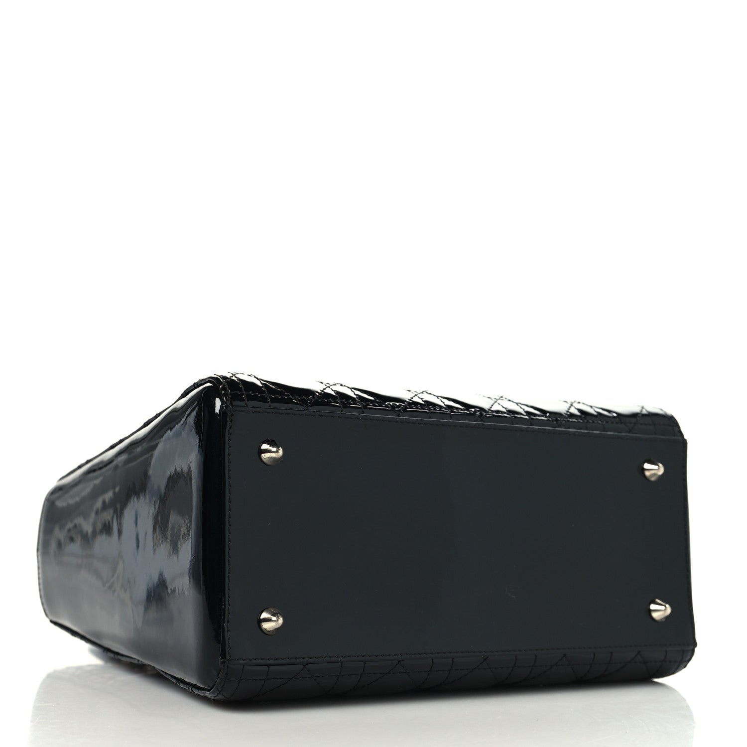 Patent Cannage Medium Lady Dior Black