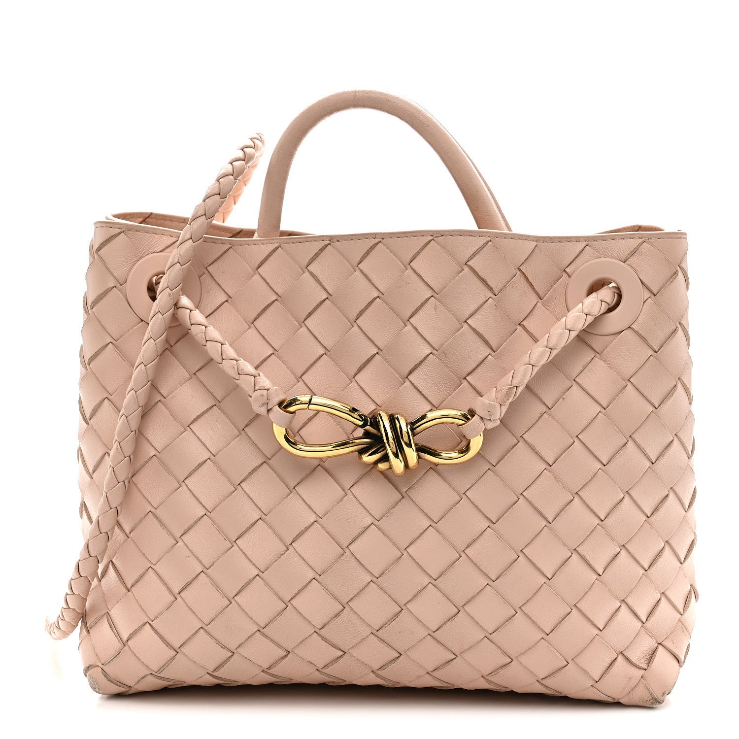 Nappa Intrecciato Small Andiamo Shoulder Bag Lotus