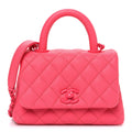 Caviar Quilted Incognito Extra Mini Coco Handle Flap Pink