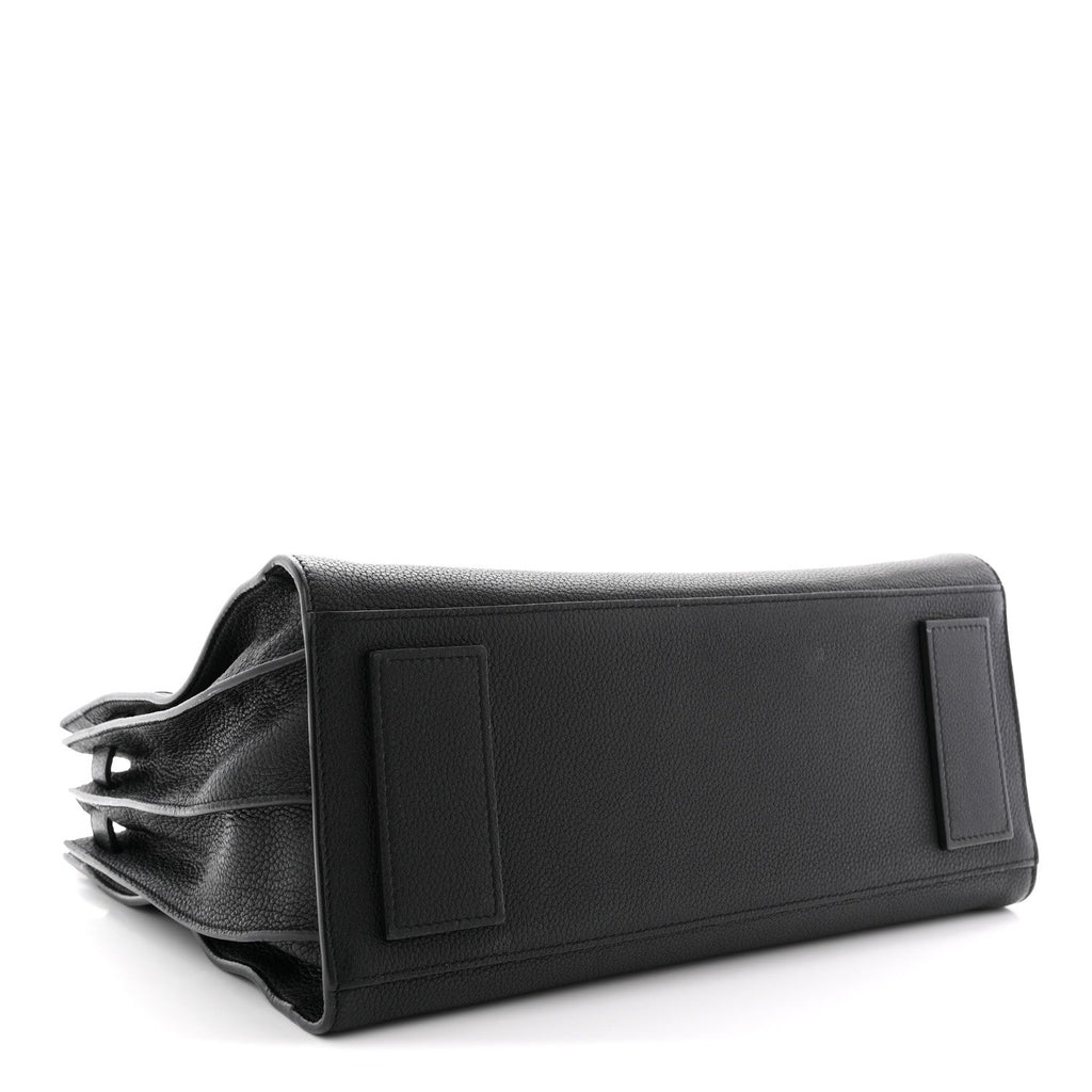 Grained Calfskin Small Supple Sac De Jour Black
