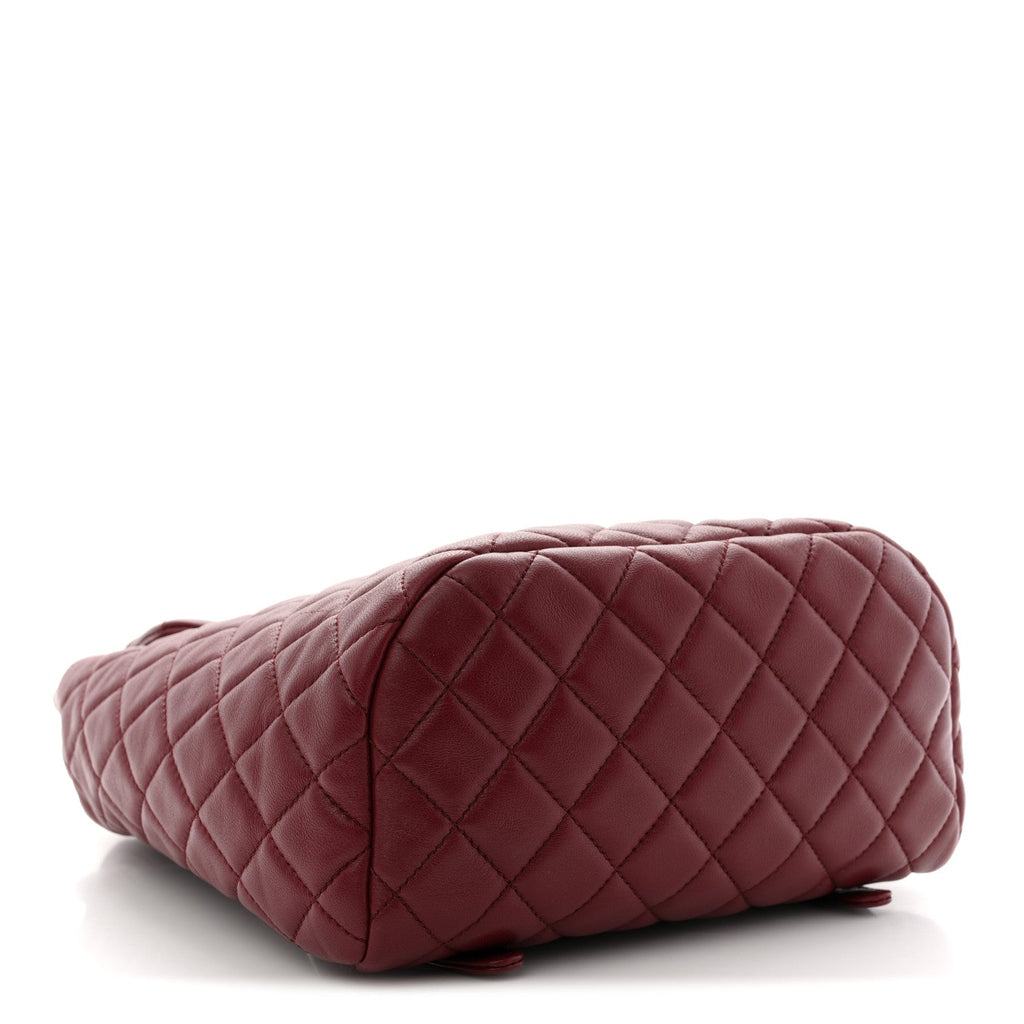 Lambskin Quilted Small Urban Spirit Backpack Red