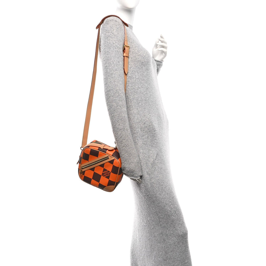 Damier Pop Chess Messenger Orange