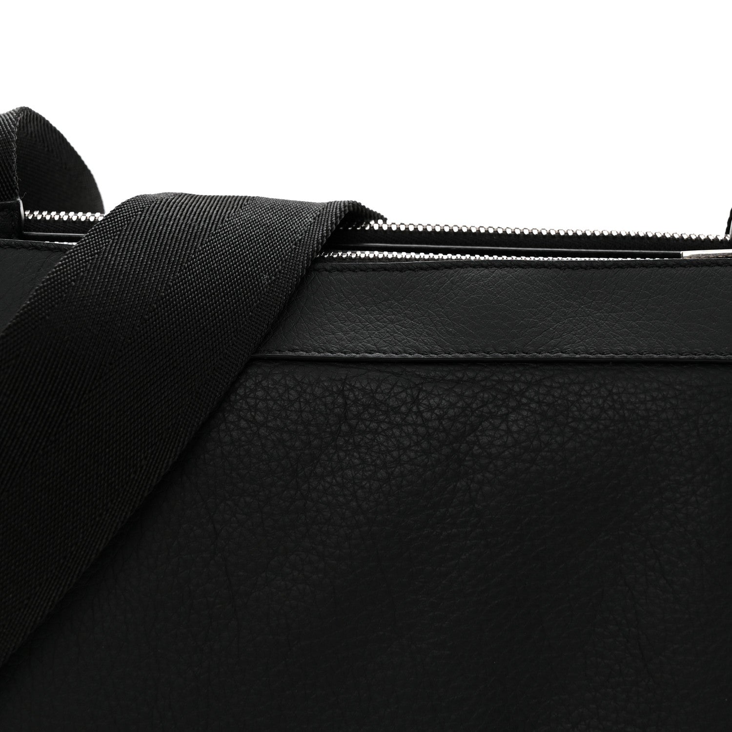 Grained Calfskin Duo Bag Black