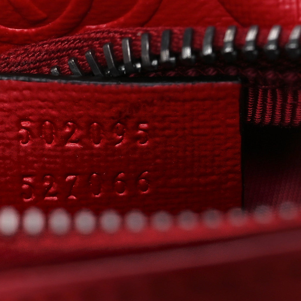 Calfskin Double G Embossed Childrens Belt Bag Red