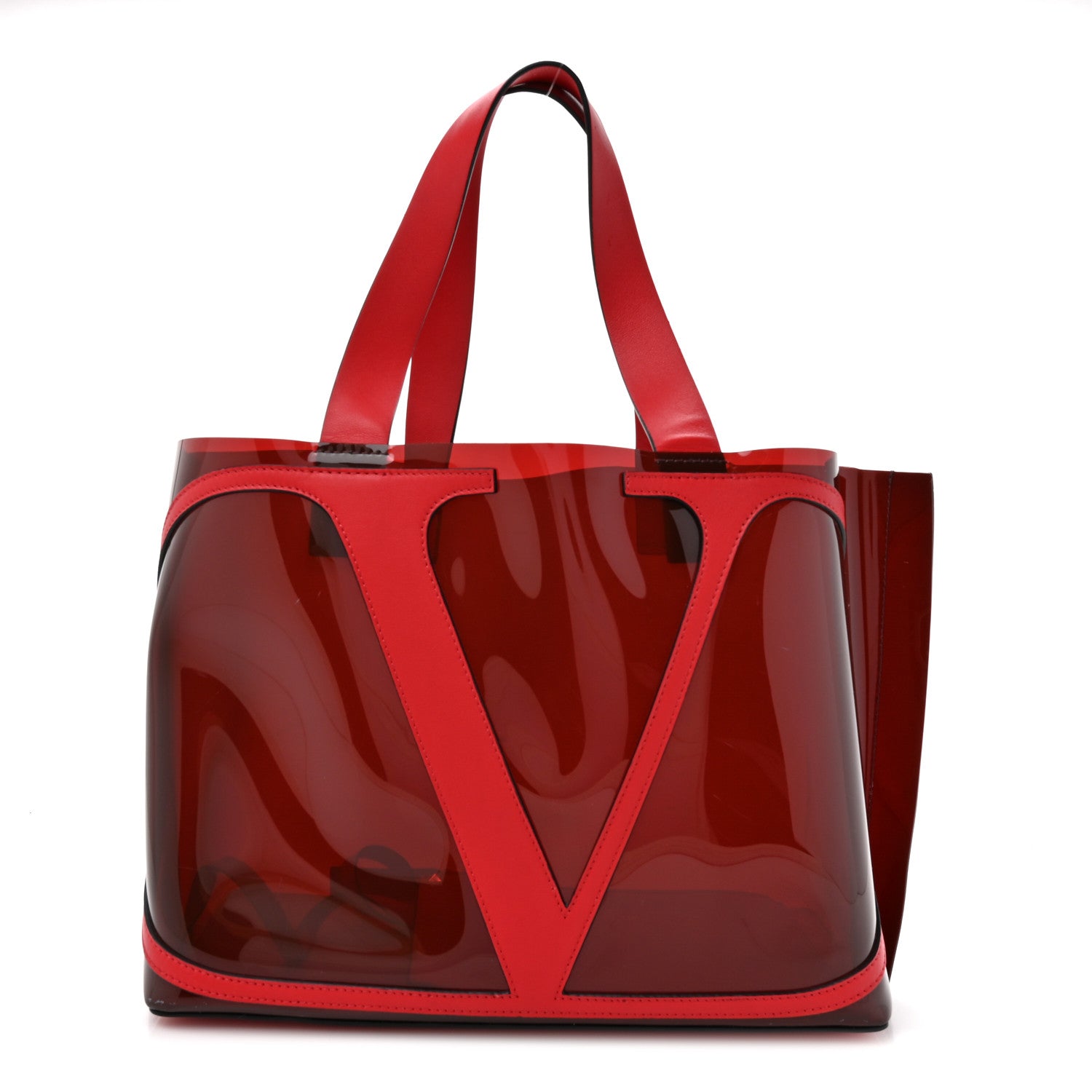 PVC Vlogo Small Escape Tote Red