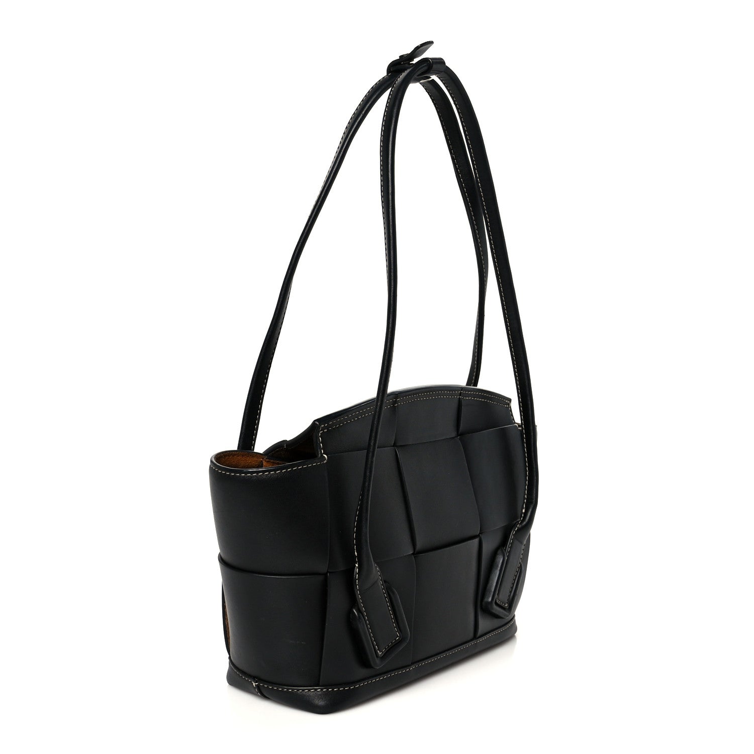 French Calfskin Maxi Intrecciato Arco 33 Black