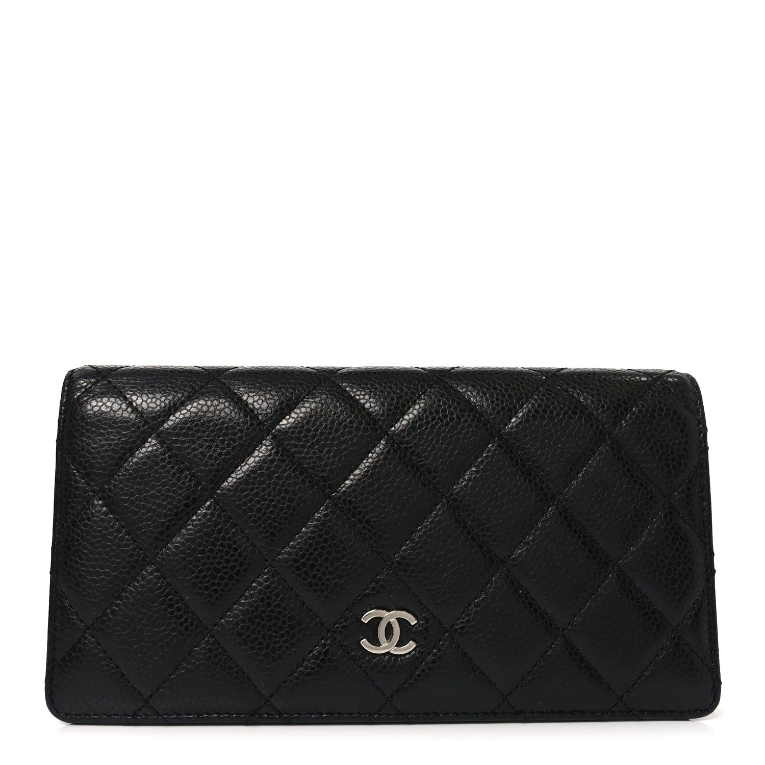 Caviar Quilted Yen Wallet Black