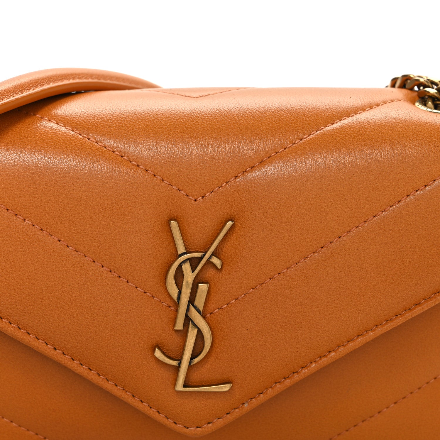 Daytona Lambskin Matelasse Chevron Quilted Mini Loulou Dry Spell Dry Spell