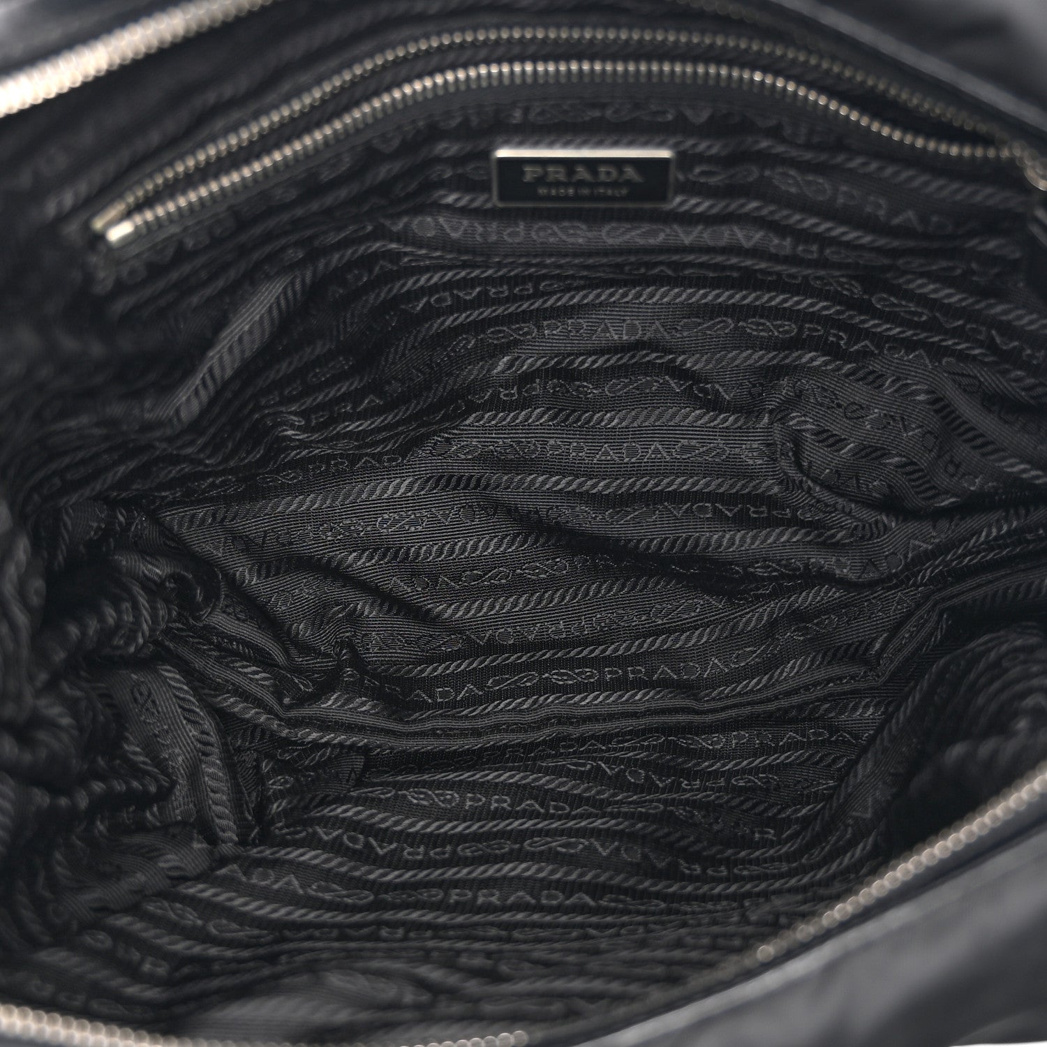 Tessuto Nylon Saffiano Tote Black