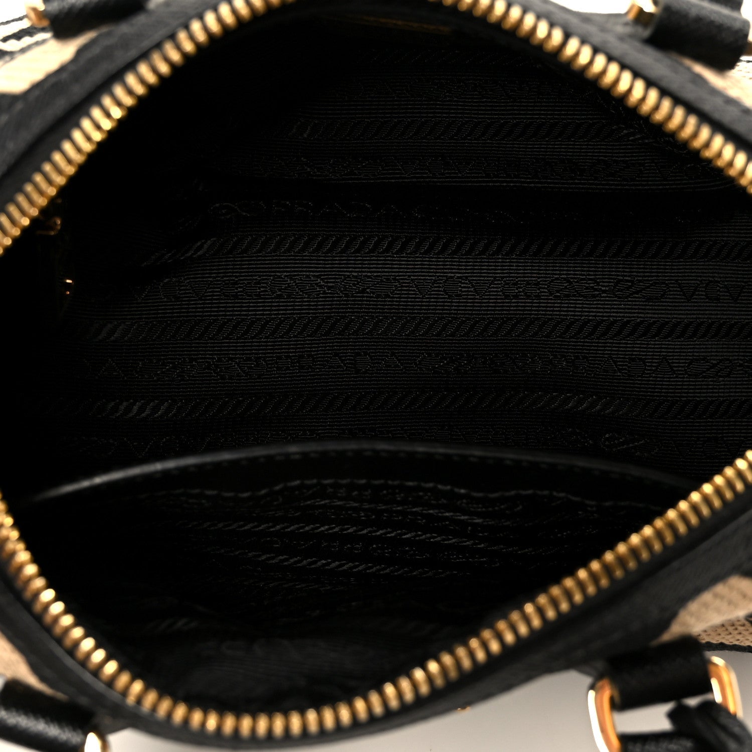 Jacquard Saffiano Triangolo Symbole Embroidered Top Handle Crossbody Bag Black Corda